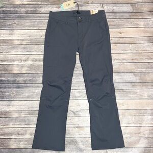 Prana Coal Grey Halle Bootcut Convertible Hiking Capri Pants New 12 Regular